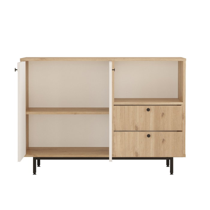 Hanah Home RE2-SW Armario Multiusos Roble y Blanco